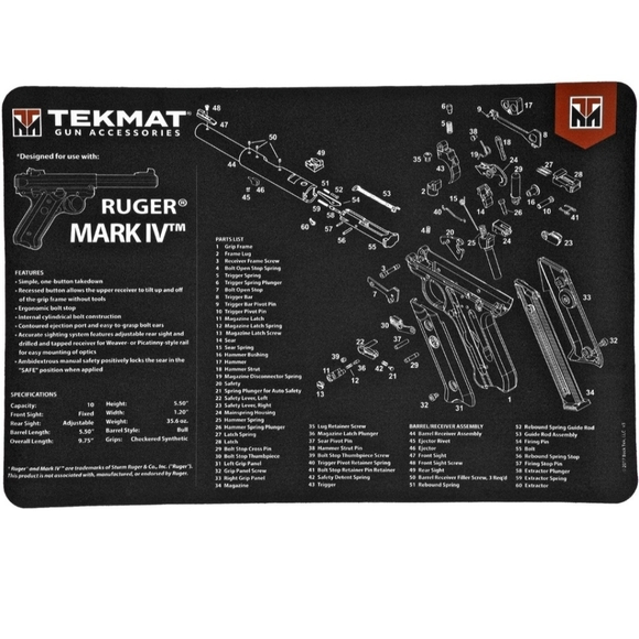 Tekmat Gun Breakdown Cleaning Mat - Picture 1 of 2
